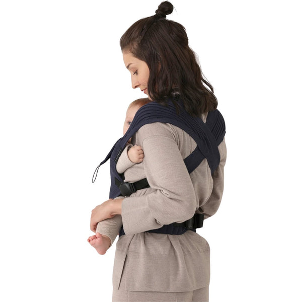 Marsúpio Flybaby ergonómico em tecido 3D Knit respirável, ultraleve, ajustável e adequado desde o nascimento até aos 15 kg cor oxford