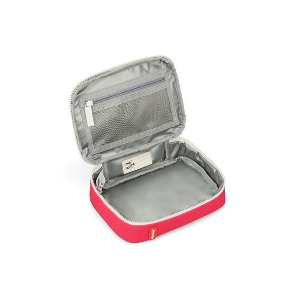 Lancheira Pequena Hello Hossy com interior isotérmico, tecido impermeável, pega de transporte, capacidade de 1,7 litros e fabrico em poliéster reciclado, ideal para creche e escola. Pasteque