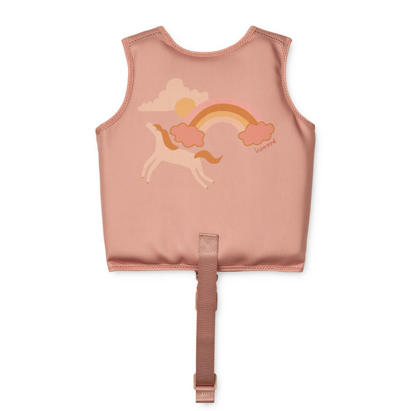 Colete de natação para bebé para ou criança para o verão da liewood na cor DREAM TUSCANY ROSE