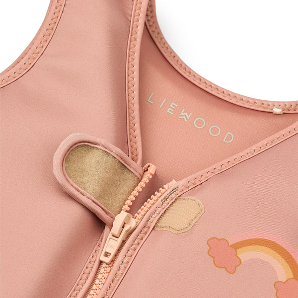 Colete de natação para bebé para ou criança para o verão da liewood na cor DREAM TUSCANY ROSE