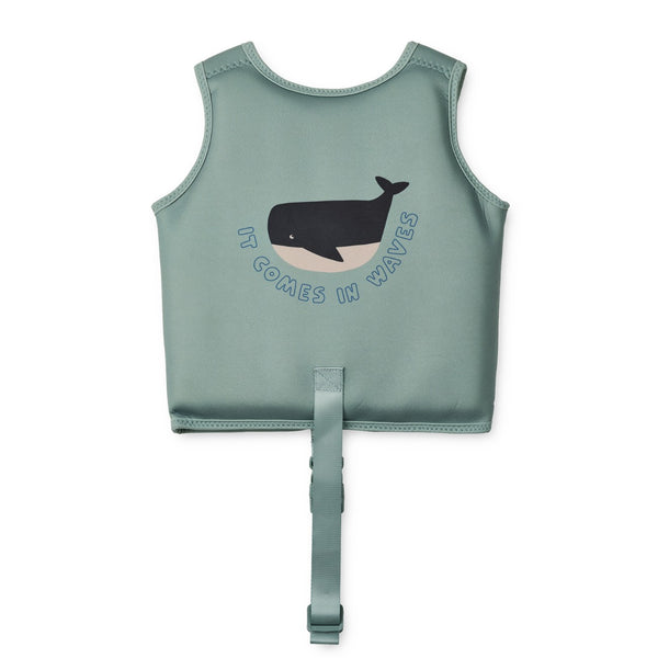 Colete de natação para bebé para ou criança para o verão da liewood na cor IT COMES IN WAVES