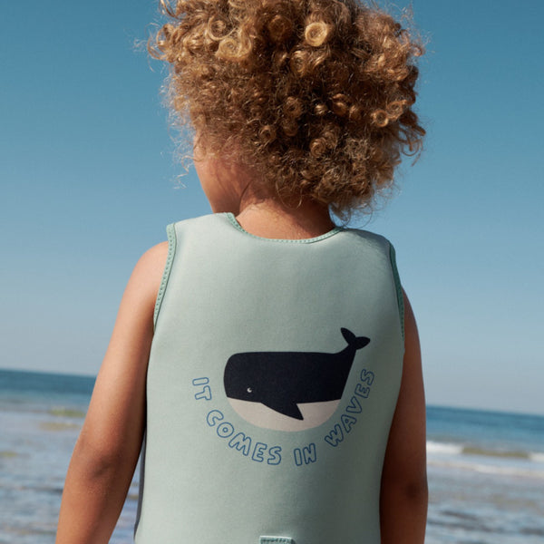 Colete de natação para bebé para ou criança para o verão da liewood na cor IT COMES IN WAVES