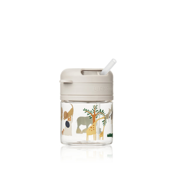 Copo de Tritan com palha de silicone de 280 ml, sistema de rotação e bloqueio e design resistente para crianças a partir dos 12 meses.
All Together Sandy