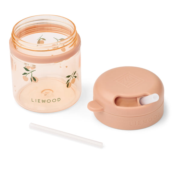 Copo de Tritan com palha de silicone de 280 ml, sistema de rotação e bloqueio e design resistente para crianças a partir dos 12 meses.
Peach Sea Shell