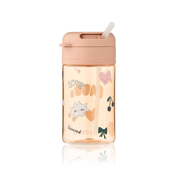 Copo de Tritan com Palha PAVIA 500 ml com sistema de bloqueio da palhinha, fabricado em Tritan resistente, ideal para a hidratação diária das crianças. Mood