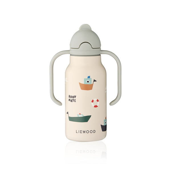 Garrafa térmica 250ML liewood na cor sailing sandy