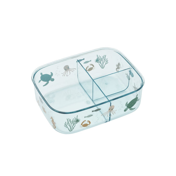 Marmita de tritan para bebe de 3 divisórias da liewood na cor sea creature sandy