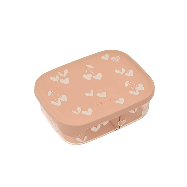 Marmita de tritan para bebe de 3 divisórias da liewood na cor sweethearts pale tuscany