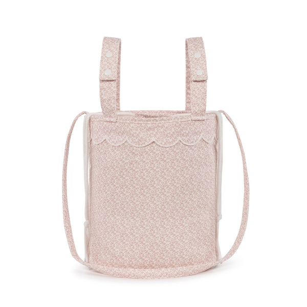 Mala Bucket Pasito a Pasito Maison Tender em algodão resistente à água, com fecho ajustável e alças para carrinho de bebé.
Flowers