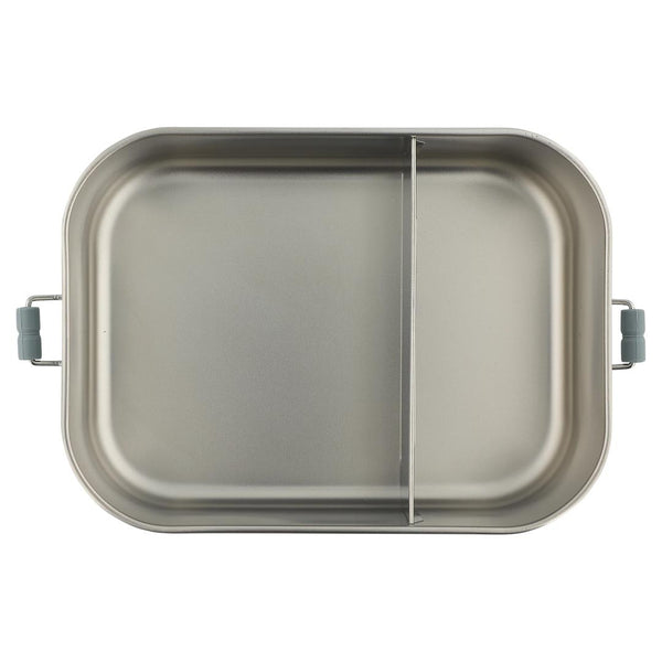 Marmita Metálica Grande infantil em aço inoxidável com fechos de silicone, resistente e fácil de abrir pelas crianças. Mr Shark