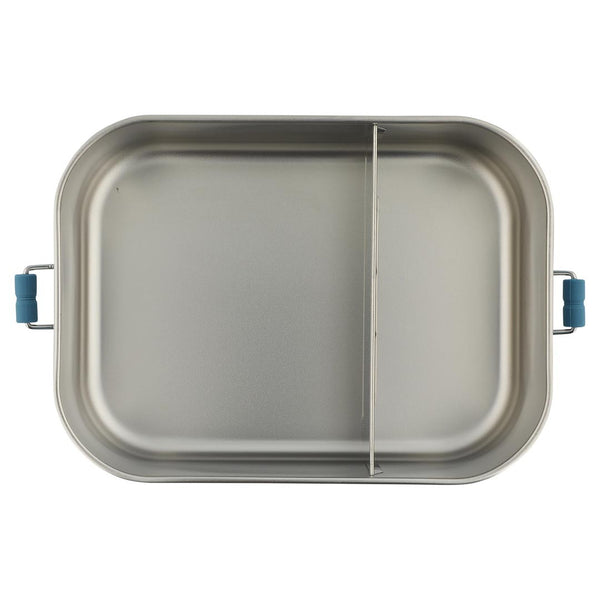 Marmita Metálica Grande infantil em aço inoxidável com fechos de silicone, resistente e fácil de abrir pelas crianças. Mr Triceratops