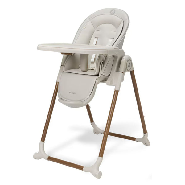 Cadeira de refeição Maxi-Cosi Ava Plus compacta com redutor para recém-nascido e tabuleiro ajustável na cor beige