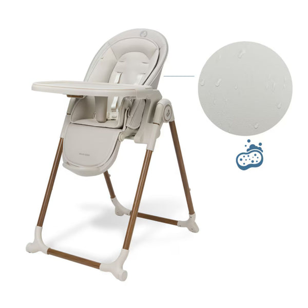 Cadeira de refeição Maxi-Cosi Ava Plus compacta com redutor para recém-nascido e tabuleiro ajustável na cor graphite