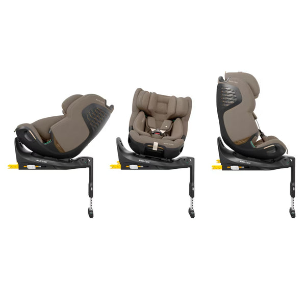 Cadeira auto MAXI-COSI Emerald 360 Pro dos 40 aos 150 cm com SLIDETECH®, rotação 360°, proteção G-CELL e AirProtect® e base ISOFIX integrada. Authentic Truffle