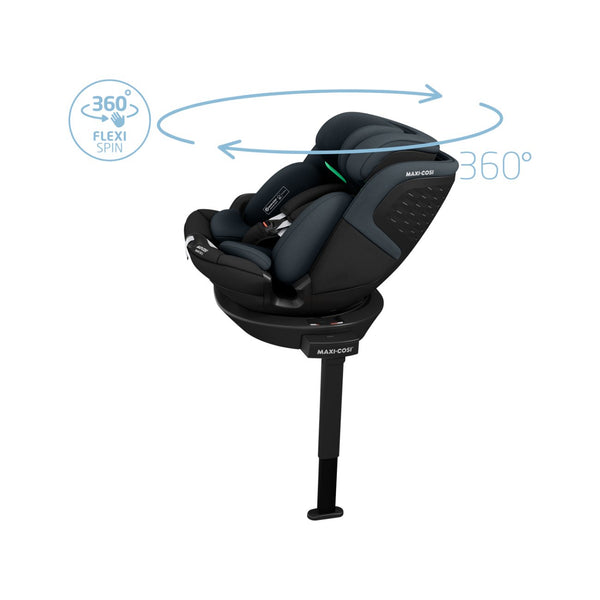Maxi-Cosi Emerald 360 S i-Size com rotação FlexiSpin 360°, proteção lateral G-CELL e utilização desde o nascimento até aos 12 anos (40-150 cm). Tonal Black
