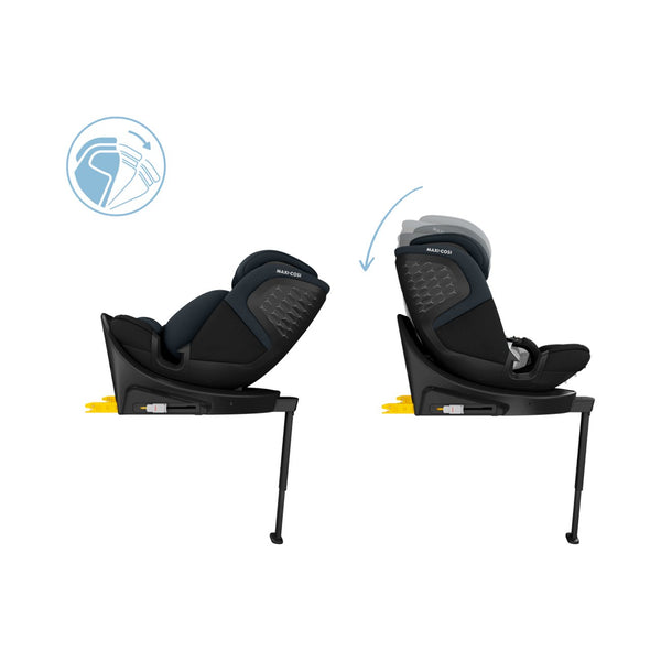 Maxi-Cosi Emerald 360 S i-Size com rotação FlexiSpin 360°, proteção lateral G-CELL e utilização desde o nascimento até aos 12 anos (40-150 cm). Tonal Black