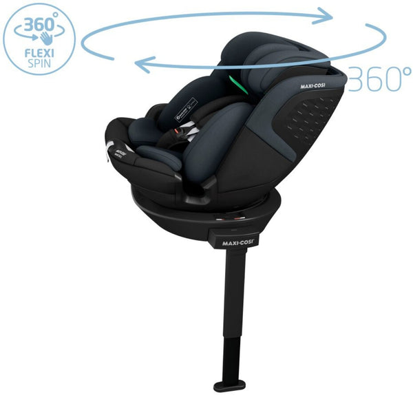 Cadeira auto MAXI-COSI Emerald 360 S dos 40 aos 150 cm com rotação FlexiSpin 360°, proteção lateral G-CELL e base ISOFIX integrada.Tonal Black