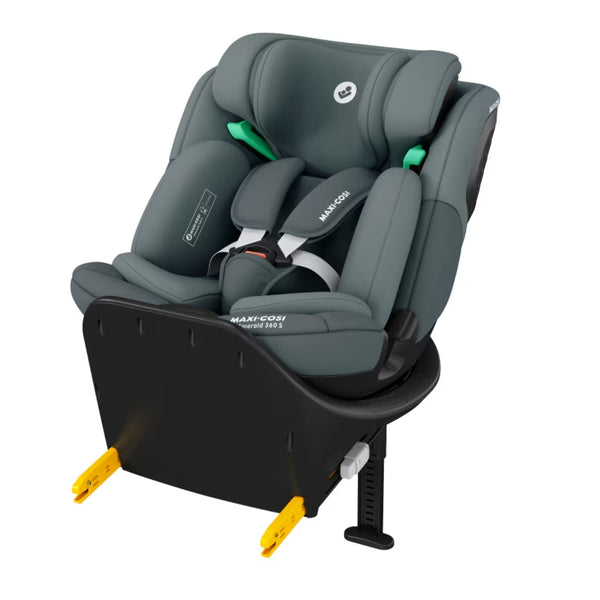 Cadeira auto MAXI-COSI Emerald 360 S dos 40 aos 150 cm com rotação FlexiSpin 360°, proteção lateral G-CELL e base ISOFIX integrada.Tonal Graphite