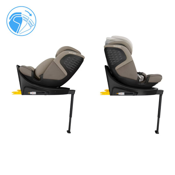 Maxi-Cosi Emerald 360 S i-Size com rotação FlexiSpin 360°, proteção lateral G-CELL e utilização desde o nascimento até aos 12 anos (40-150 cm). Tonal Truffle