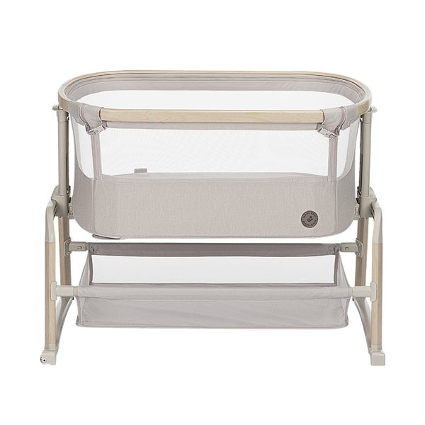 Berço co-sleeper Maxi-Cosi Iora Air com colchão confortável e malha respirável na cor classic beige