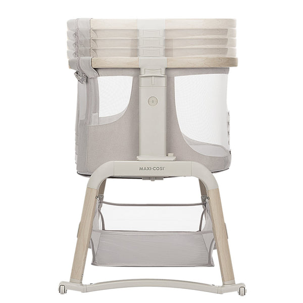 Berço co-sleeper Maxi-Cosi Iora Air com colchão confortável e malha respirável na cor classic beige