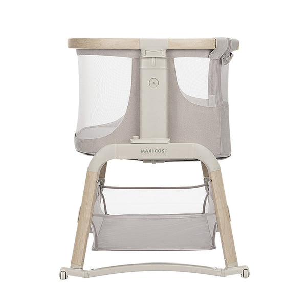 Berço co-sleeper Maxi-Cosi Iora Air com colchão confortável e malha respirável na cor classic beige