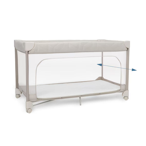 Cama de viagem Maxi-Cosi Merlin dobrável com colchão CloudCore e abertura rápida na cor Beige