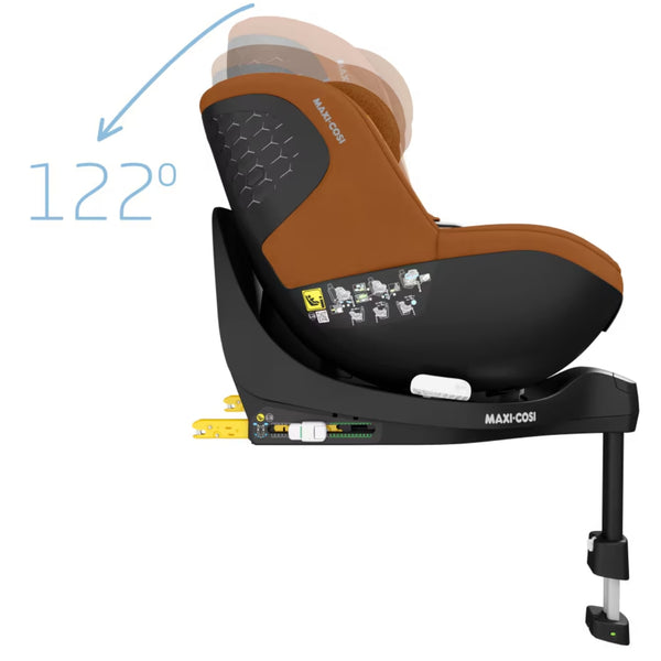 Cadeira auto MAXI-COSI Mica Pro Eco i-Size com rotação de 360°, tecnologia G-CELL, base ISOFIX integrada e tecidos sustentáveis para crianças dos 45 aos 105 cm. Authentic Cognac