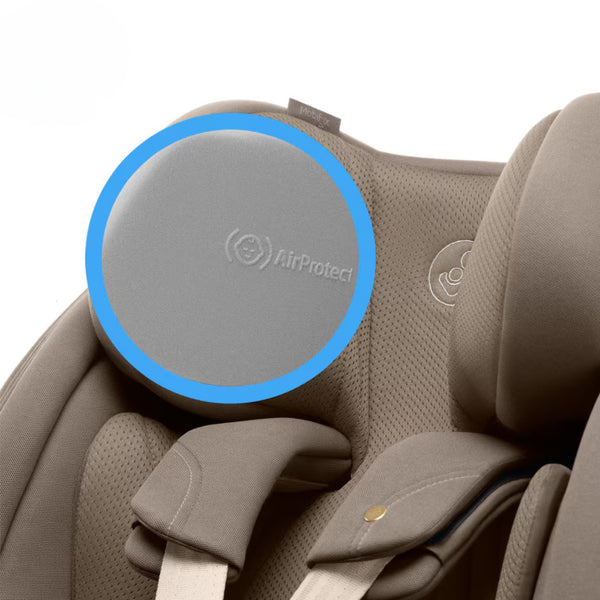 Maxi-Cosi MobiFix Pro i-Size, cadeira auto em contramarcha dos 61 aos 125 cm com Swedish Plus Test, proteção AirProtect®, sistema G-CELL e espaço extensível para as pernas. Authentic Truffle