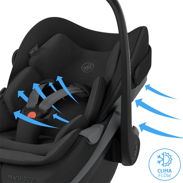 Maxi-Cosi Oxford+ com carrinho, alcofa Sense, Pebble Slide Pro e base FamilyFix Slide Pro para bebé.