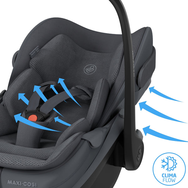 Maxi-Cosi Oxford+ com carrinho, alcofa Sense, Pebble Slide Pro e base FamilyFix Slide Pro para bebé.