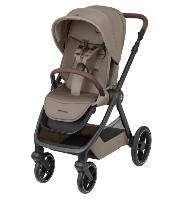 MAXI-COSI OXFORD PLUS com carrinho de bebé, alcofa Sense, cadeira auto Pebble 360 Pro², base FamilyFix 360 Pro e adaptadores. Sistema de viagem completo desde o nascimento até aos 22 kg. Twillic Truffle
