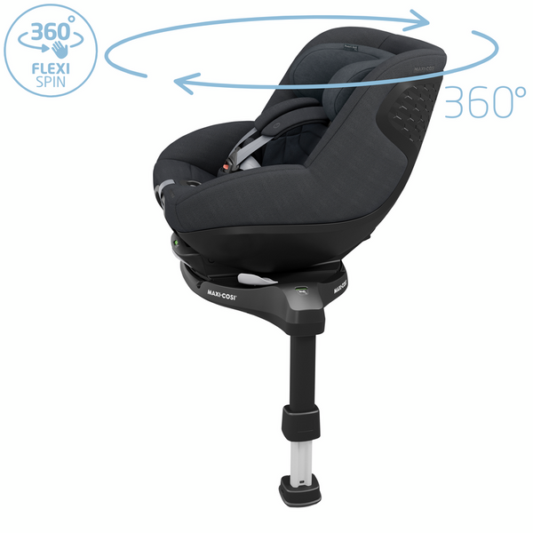 Cadeira auto MAXI-COSI Pearl 360 Pro i-Size com tecnologia SlideTech®, rotação de 360°, proteção lateral G-CELL, ventilação ClimaFlow e tecidos reciclados para crianças dos 61 aos 105 cm. Authentic Graphite