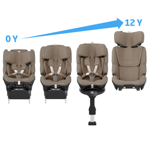 Cadeira auto MAXI-COSI Pearl XL Slide Pro dos 61 aos 150 cm com SLIDETECH®2, rotação 360°, proteção G-CELL e AirProtect e Base FamilyFix Slide Pro.
Authentic Truffle