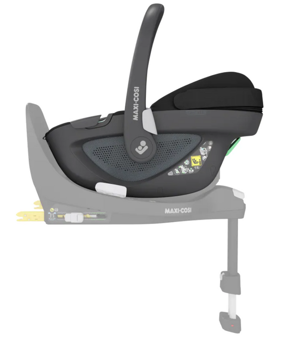 Cadeira auto MAXI-COSI Pebble 360 i-Size com rotação de 360°, redutor para recém-nascidos, proteção reforçada contra impactos laterais e compatível com Base FamilyFix 360 para bebés dos 40 aos 83 cm. Essential Black
