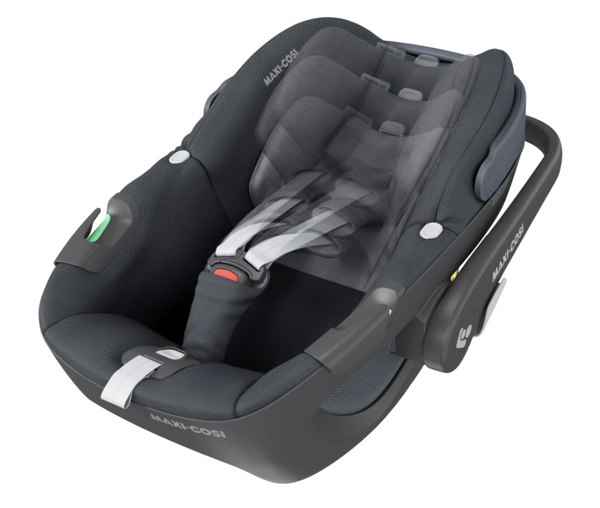 Cadeira auto MAXI-COSI Pebble 360 i-Size com rotação de 360°, redutor para recém-nascidos, proteção reforçada contra impactos laterais e compatível com Base FamilyFix 360 para bebés dos 40 aos 83 cm. Essential Graphite