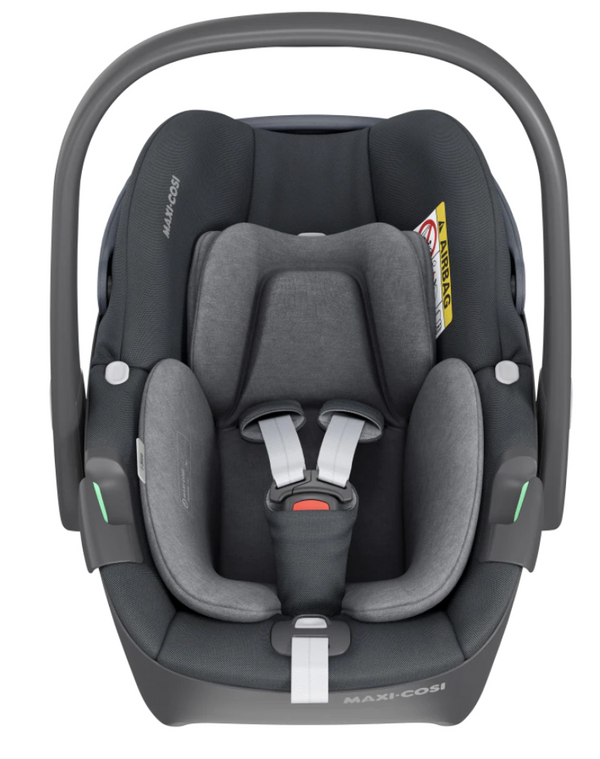 Cadeira auto MAXI-COSI Pebble 360 i-Size com rotação de 360°, redutor para recém-nascidos, proteção reforçada contra impactos laterais e compatível com Base FamilyFix 360 para bebés dos 40 aos 83 cm. Essential Graphite