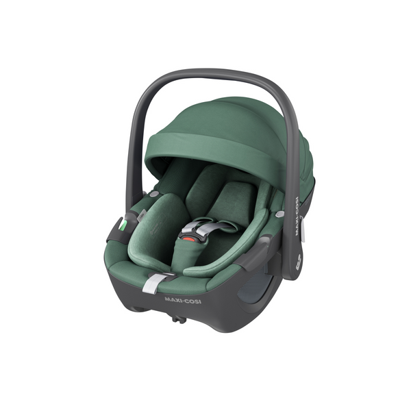 Cadeira auto MAXI-COSI Pebble 360 i-Size com rotação de 360°, redutor para recém-nascidos, proteção reforçada contra impactos laterais e compatível com Base FamilyFix 360 para bebés dos 40 aos 83 cm. Essential Green