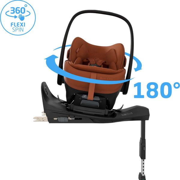 Cadeira auto Maxi-Cosi Pebble Slide Pro i-Size leve com posição deitada e posição 360 na cor copper terra