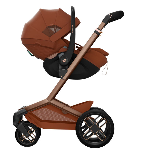 Cadeira auto Maxi-Cosi Pebble Slide Pro i-Size leve com posição deitada e posição 360 na cor copper terra