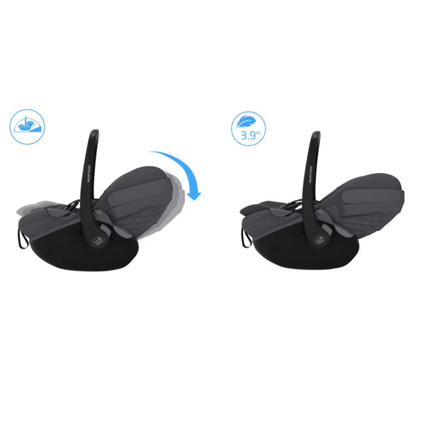 Cadeira auto Maxi-Cosi Pebble Slide Pro i-Size leve com posição deitada e posição 360 na cor moon graphite