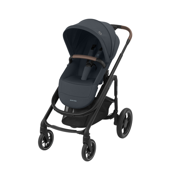 MAXI-COSI PLAZA +, carrinho de bebé com alcofa incluída, assento almofadado, estrutura leve, compatível com cadeiras auto Maxi-Cosi Grupo 0+ e utilização desde o nascimento até aos 22 kg. Graphite