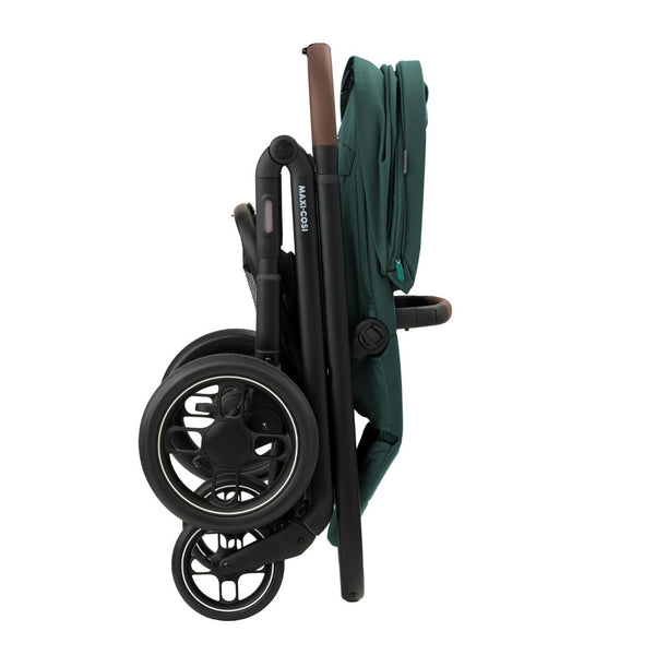 MAXI-COSI PLAZA +, carrinho de bebé com alcofa incluída, assento almofadado, estrutura leve, compatível com cadeiras auto Maxi-Cosi Grupo 0+ e utilização desde o nascimento até aos 22 kg. Green