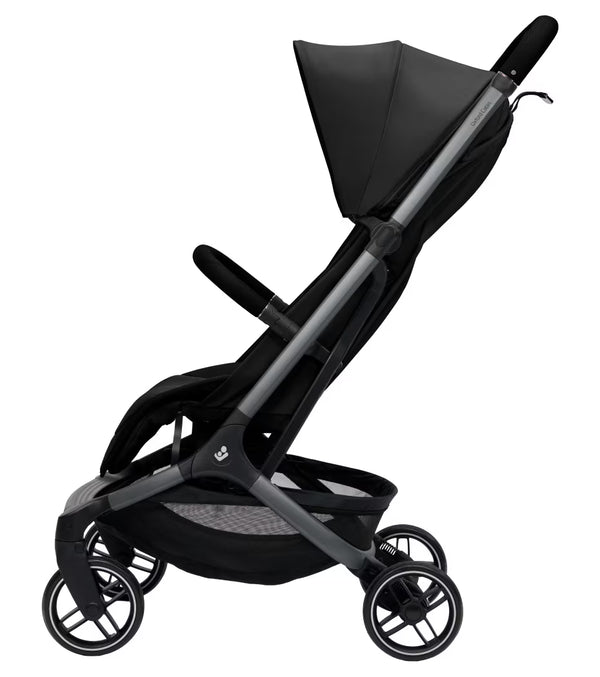 MAXI-COSI OXFORD CABIN, carrinho de bebé ultracompacto e leve compatível com cabine de avião, reclinação total, encosto com reclinação infinita, suspensão confortável, arnês Easy-In e utilização desde o nascimento até aos 22 kg. Onyx Black