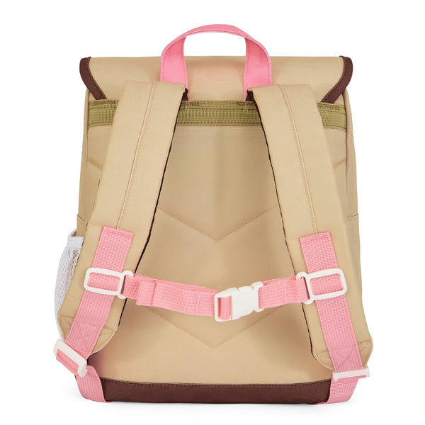 Mochila Grande Quadrada Hello Hossy em poliéster reciclado, impermeável, com interior acolchoado, formato para dossiers A4, bolso para garrafa de água e capacidade de 15 L para crianças a partir dos 6 anos cor mini macaroon