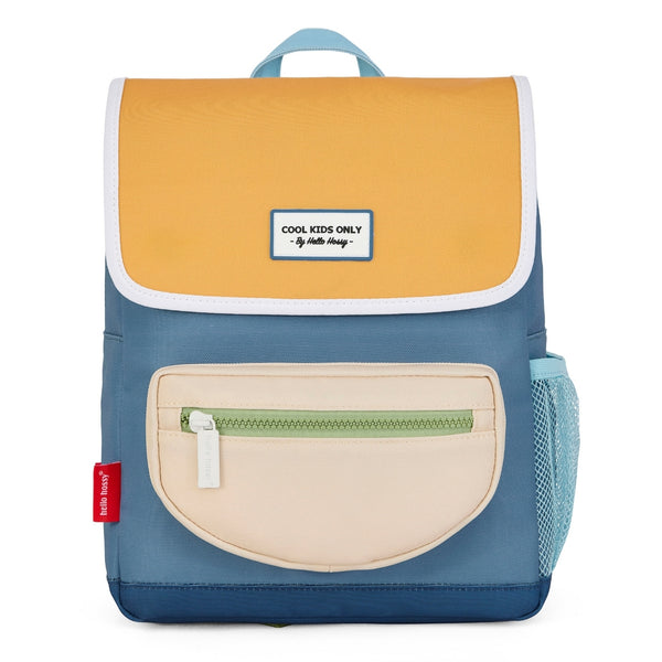 Mochila Grande Quadrada Hello Hossy em poliéster reciclado, impermeável, com interior acolchoado, formato para dossiers A4, bolso para garrafa de água e capacidade de 15 L para crianças a partir dos 6 anos cor mini sam