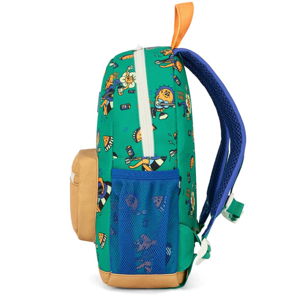 Mochila Grande Redonda Hello Hossy em poliéster reciclado, impermeável, com capacidade de 15 litros, compatível com dossiers A4, alças acolchoadas e bolso para garrafa de água para crianças a partir dos 6 anos chill vibes