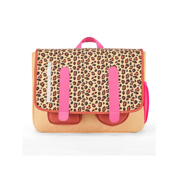 Mochila Horizontal Pequena Hello Hossy em poliéster reciclado, impermeável, com formato A4, fecho magnético, bolsos organizadores e alças acolchoadas ajustáveis para crianças dos 2 aos 5 anos. Leopard #7
