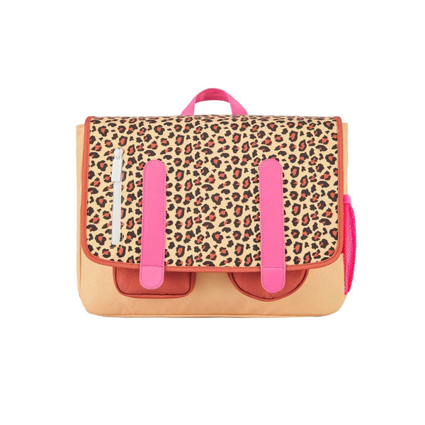 Mochila Horizontal Pequena Hello Hossy em poliéster reciclado, impermeável, com formato A4, fecho magnético, bolsos organizadores e alças acolchoadas ajustáveis para crianças dos 2 aos 5 anos. Leopard #7