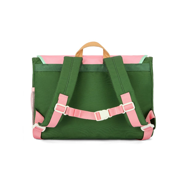 Mochila Horizontal Pequena Hello Hossy em poliéster reciclado, impermeável, com formato A4, fecho magnético, bolsos organizadores e alças acolchoadas ajustáveis para crianças dos 2 aos 5 anos. Mini Bubblegum